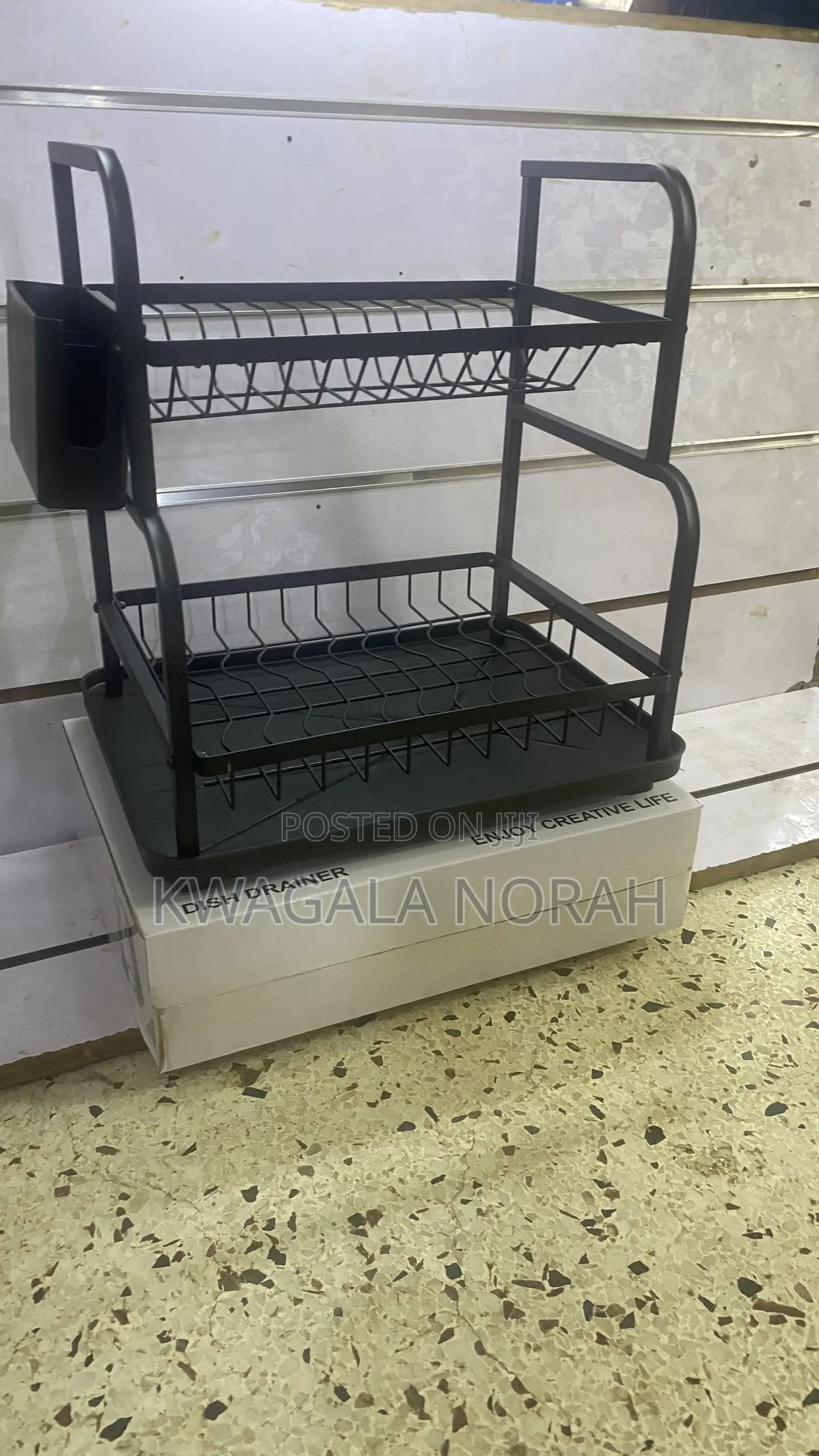 A 2 Tier Kitchen Dish Drainer and Drying Rack
