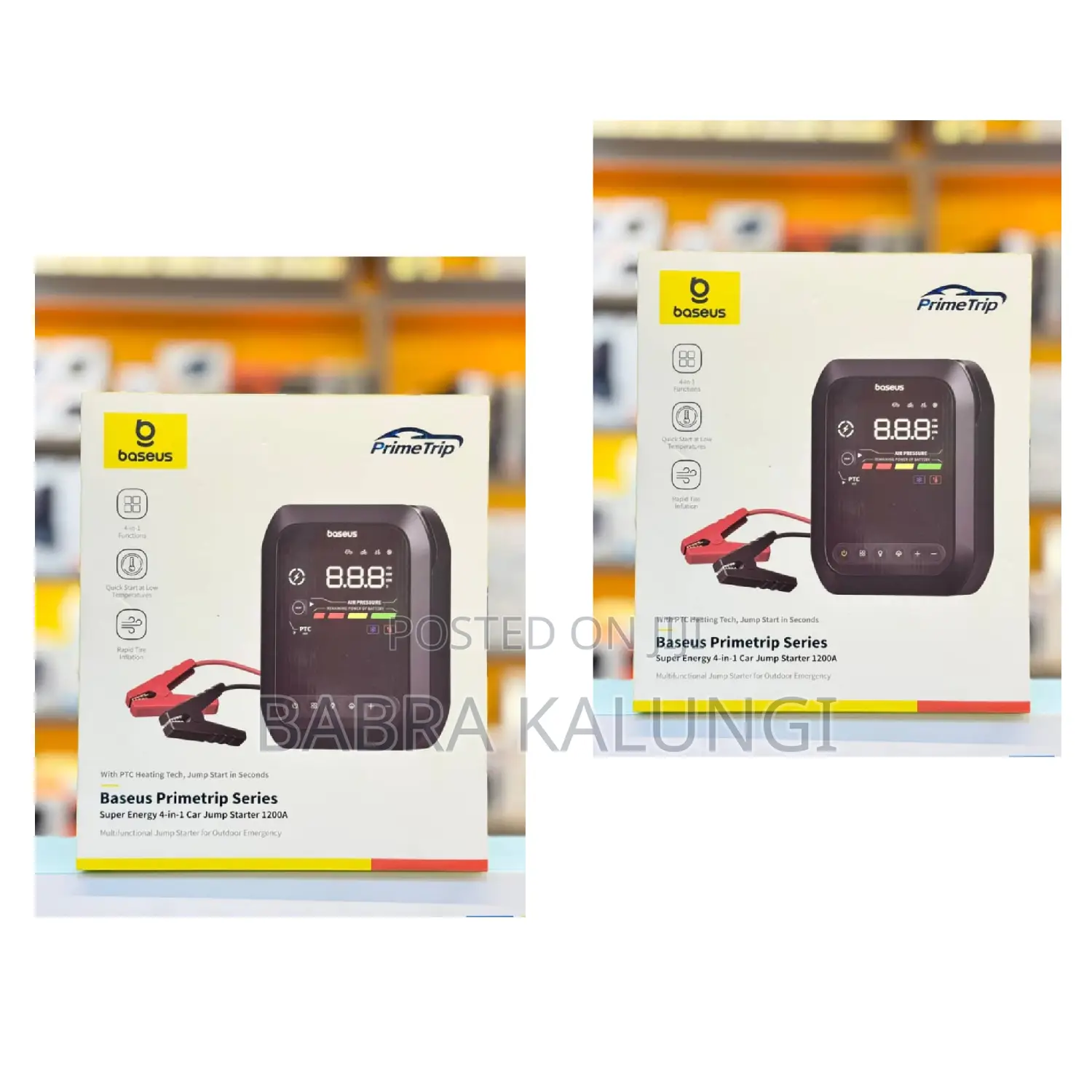 Portable 4 in 1 Car Jumper Starter