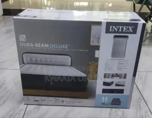 Intex Dura Beam Air Bed Mattress Fiber Ultra Plush Headboard