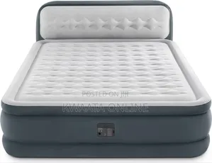 Intex Dura Beam Air Bed Mattress Fiber Ultra Plush Headboard