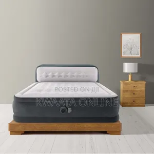 Intex Dura Beam Air Bed Mattress Fiber Ultra Plush Headboard