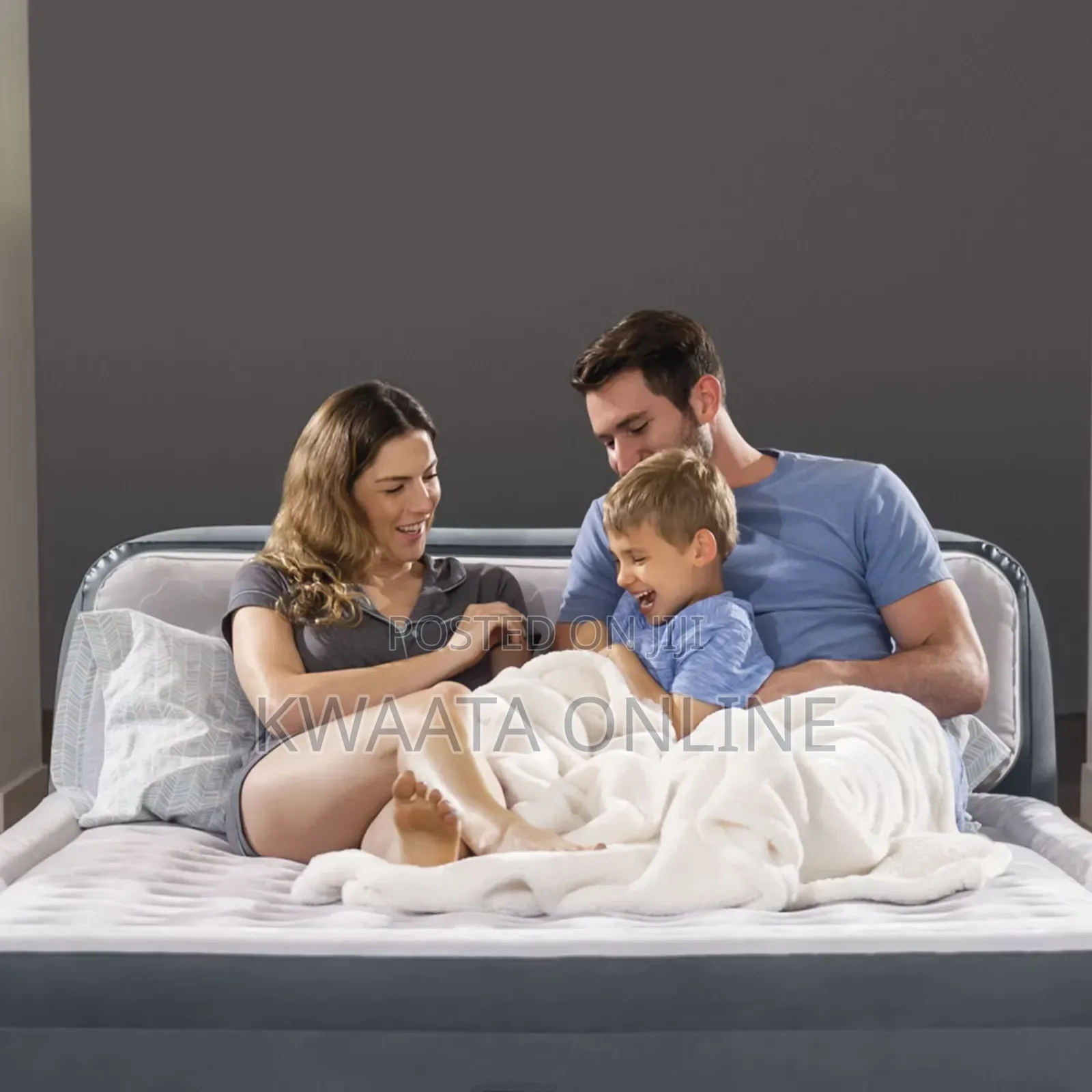 Intex Dura Beam Air Bed Mattress Fiber Ultra Plush Headboard