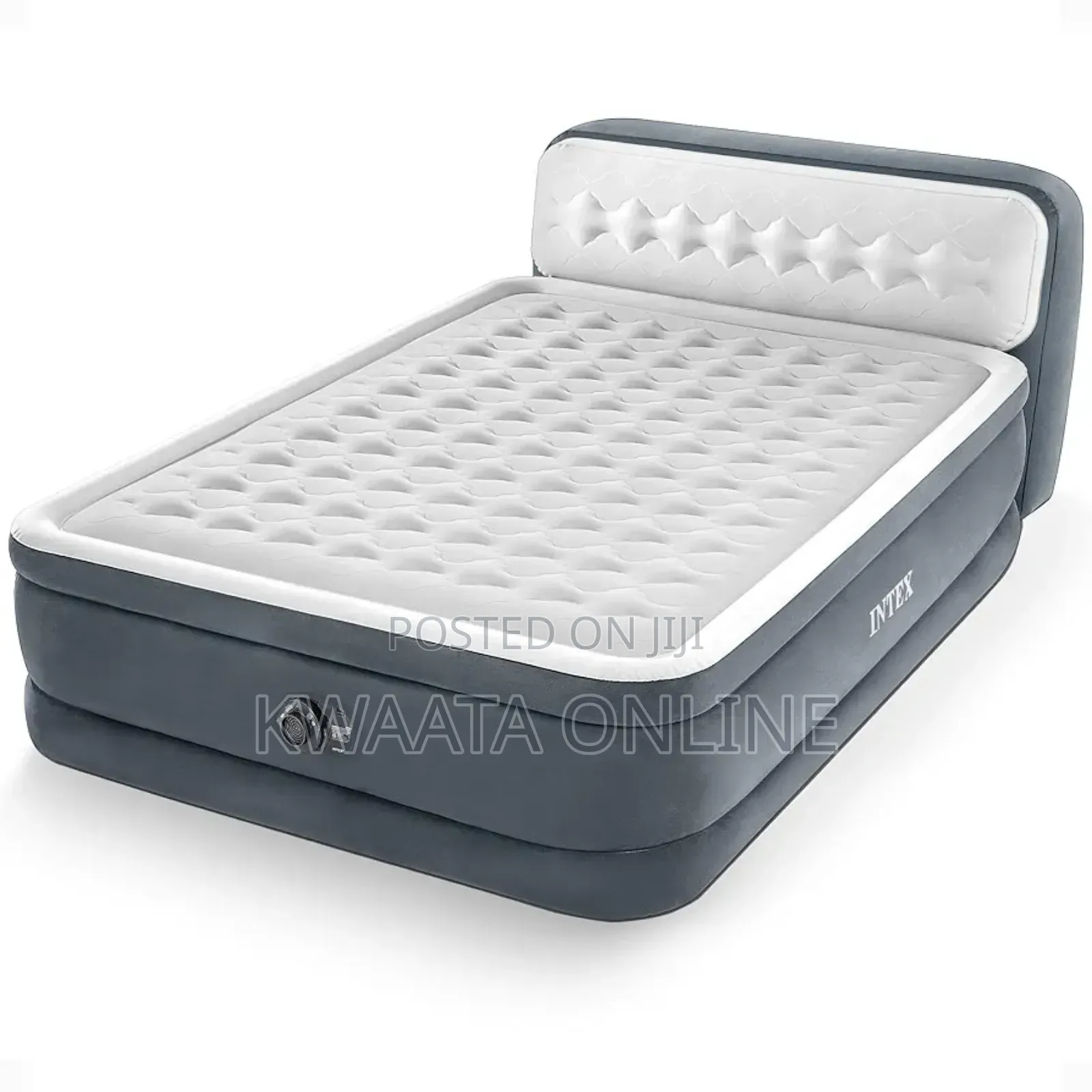 Intex Dura Beam Air Bed Mattress Fiber Ultra Plush Headboard