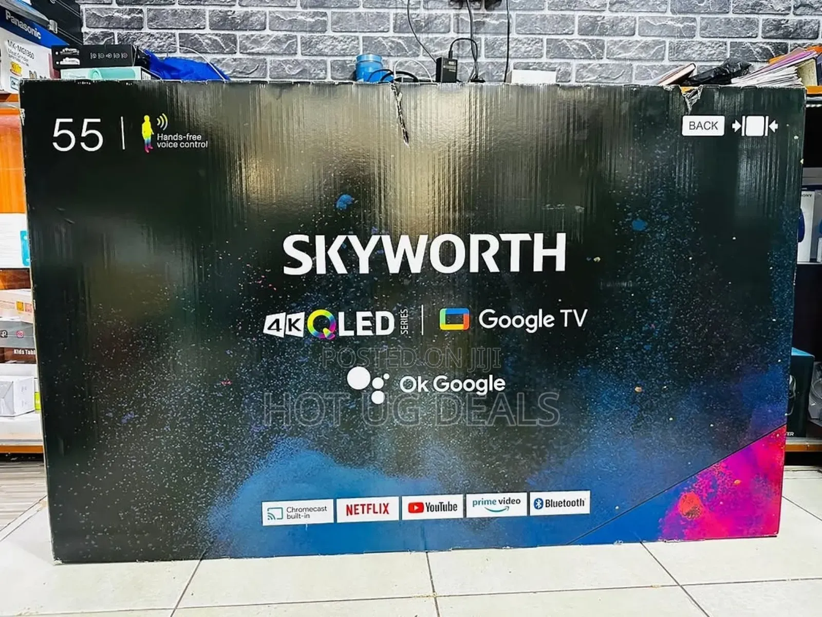 Skyworth 55 Inch Qled 4k Smart Google Tv  Chromecast- Black