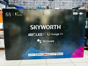 Skyworth 55 Inch Qled 4k Smart Google Tv  Chromecast- Black