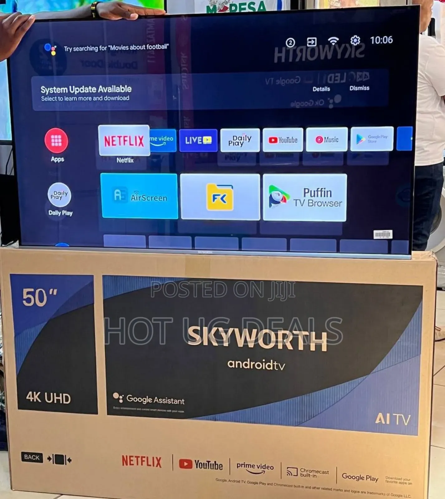 Skyworth 50 Inch Smart Tv, Roku Google Tv With Chromecast