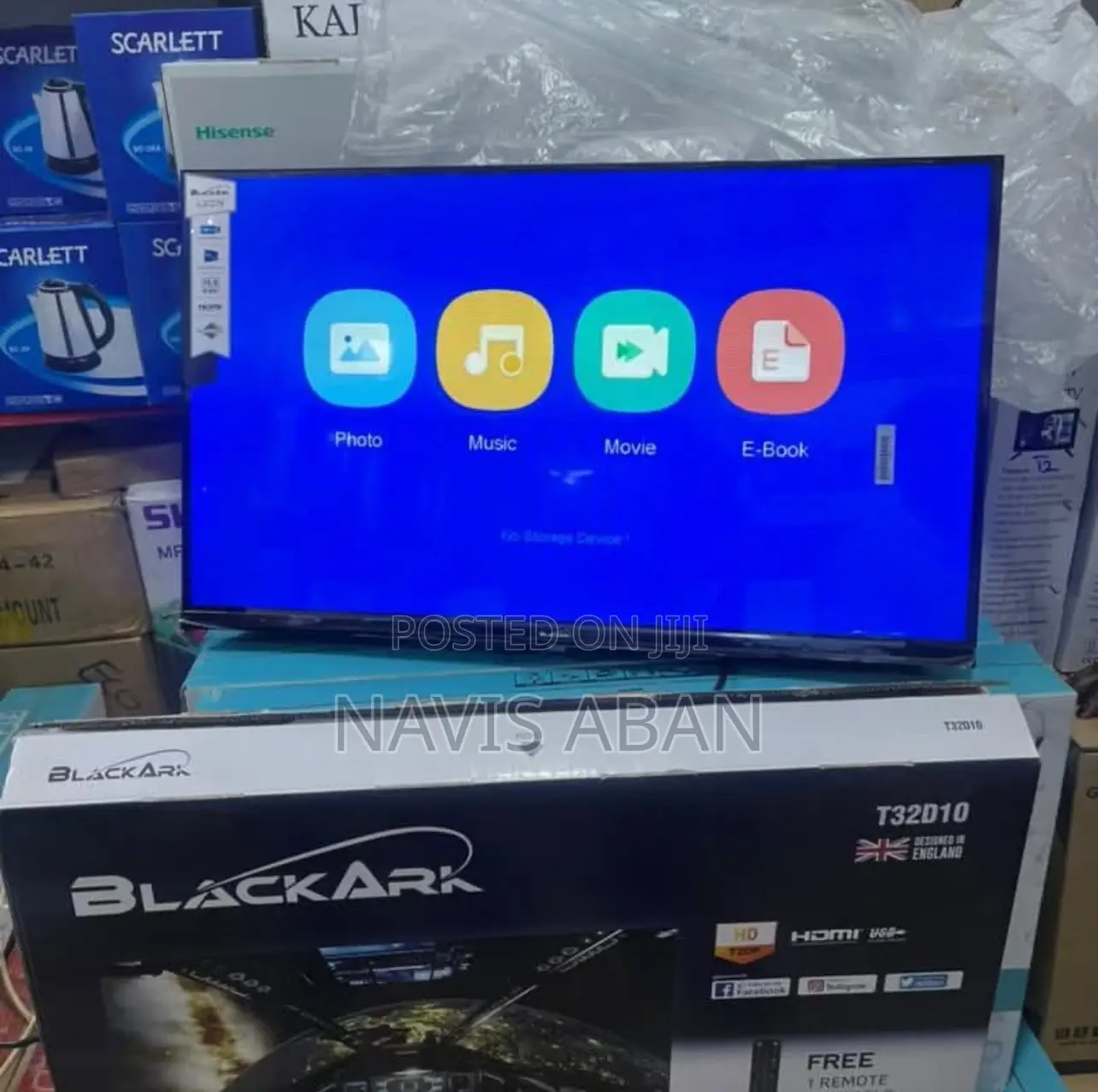 Black Ark 43 Inches Digital Tv With Free To Air