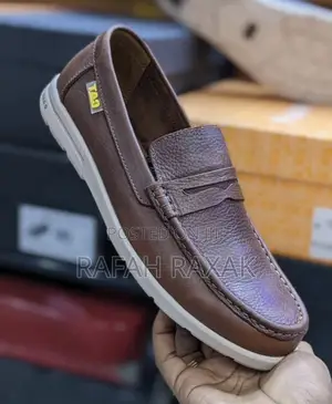 Original Men’S Brown Cat Casual Leather Low Shoes