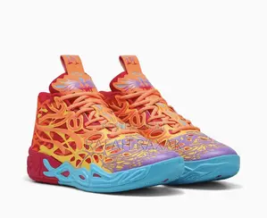 Men’S Orange/Blue Puma Lamelo Basketball Sneakers