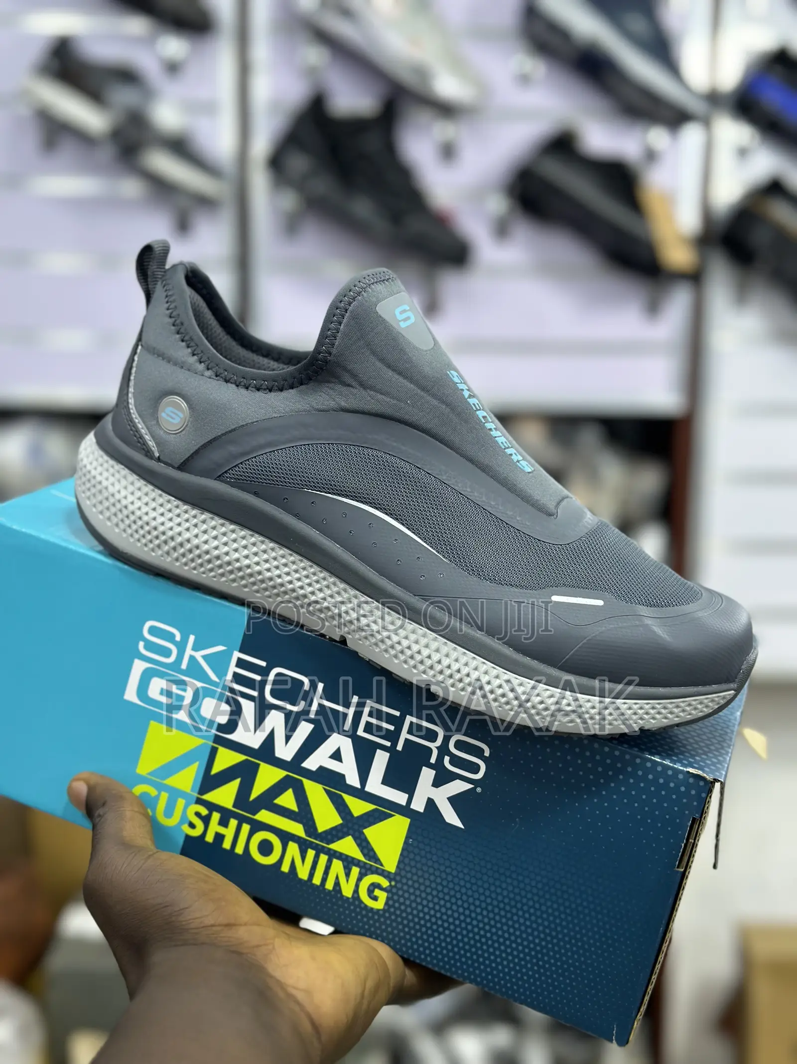 New Classic Grey Skechers Athletic Slip In’S Light Sneakers