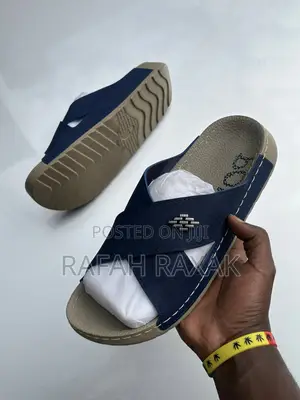 Men’S Classic Blue Strap Cross Polox Sandals