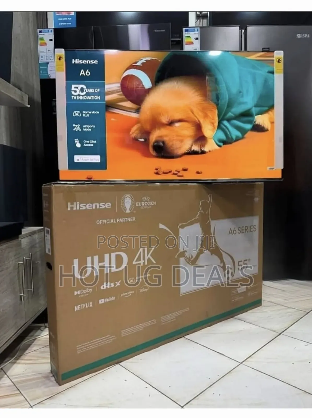 Hisense 55 Inch 4k Utra Hd Led Vidaa Smart Tv - Black