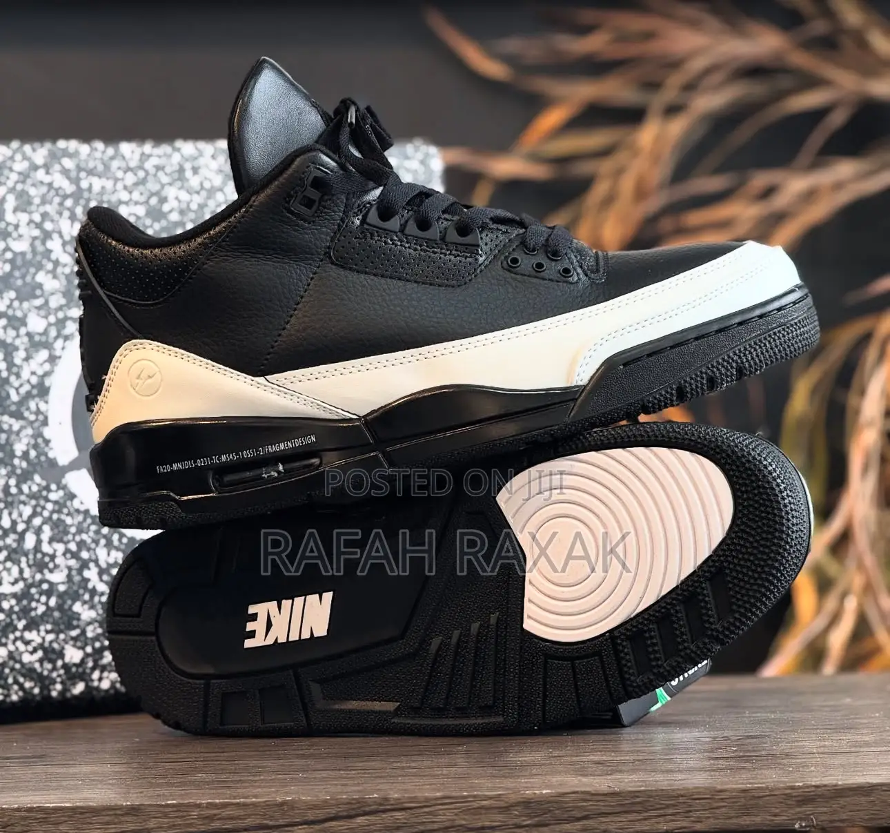 Original Black/White Air Jordan 3 Retro “Pure Money” Sneaker