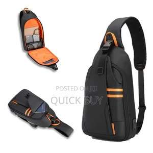 Porodo Gaming Water-Resistant Pu Sling Bag With Usb-C Port