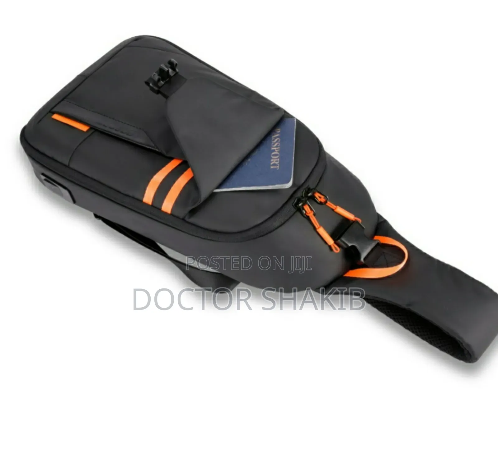 New Porodo Gaming Water-Resistant Pu Sling Bag With Usb-C
