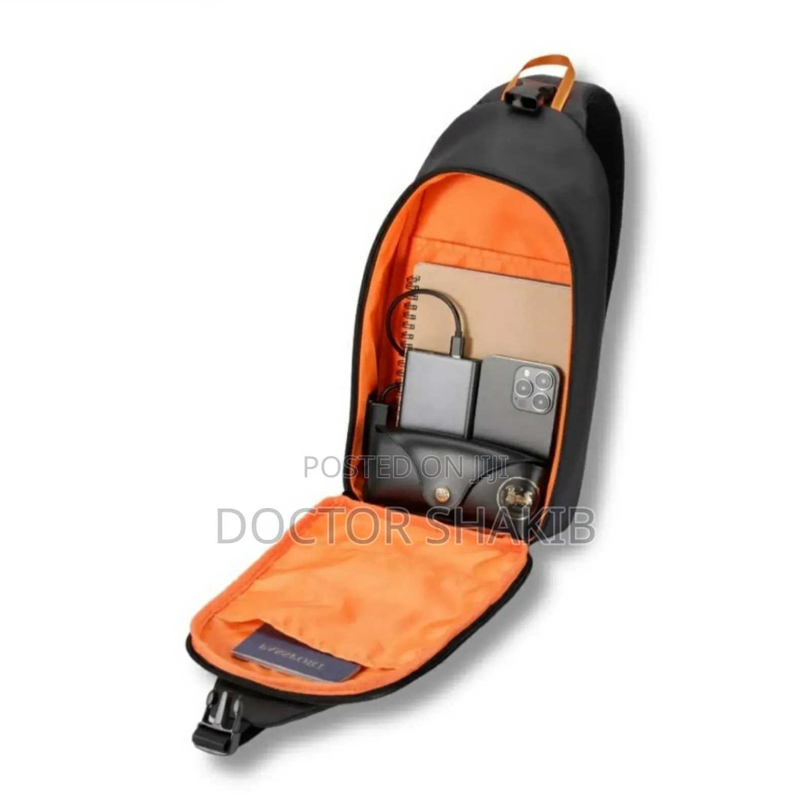 New Porodo Gaming Water-Resistant Pu Sling Bag With Usb-C