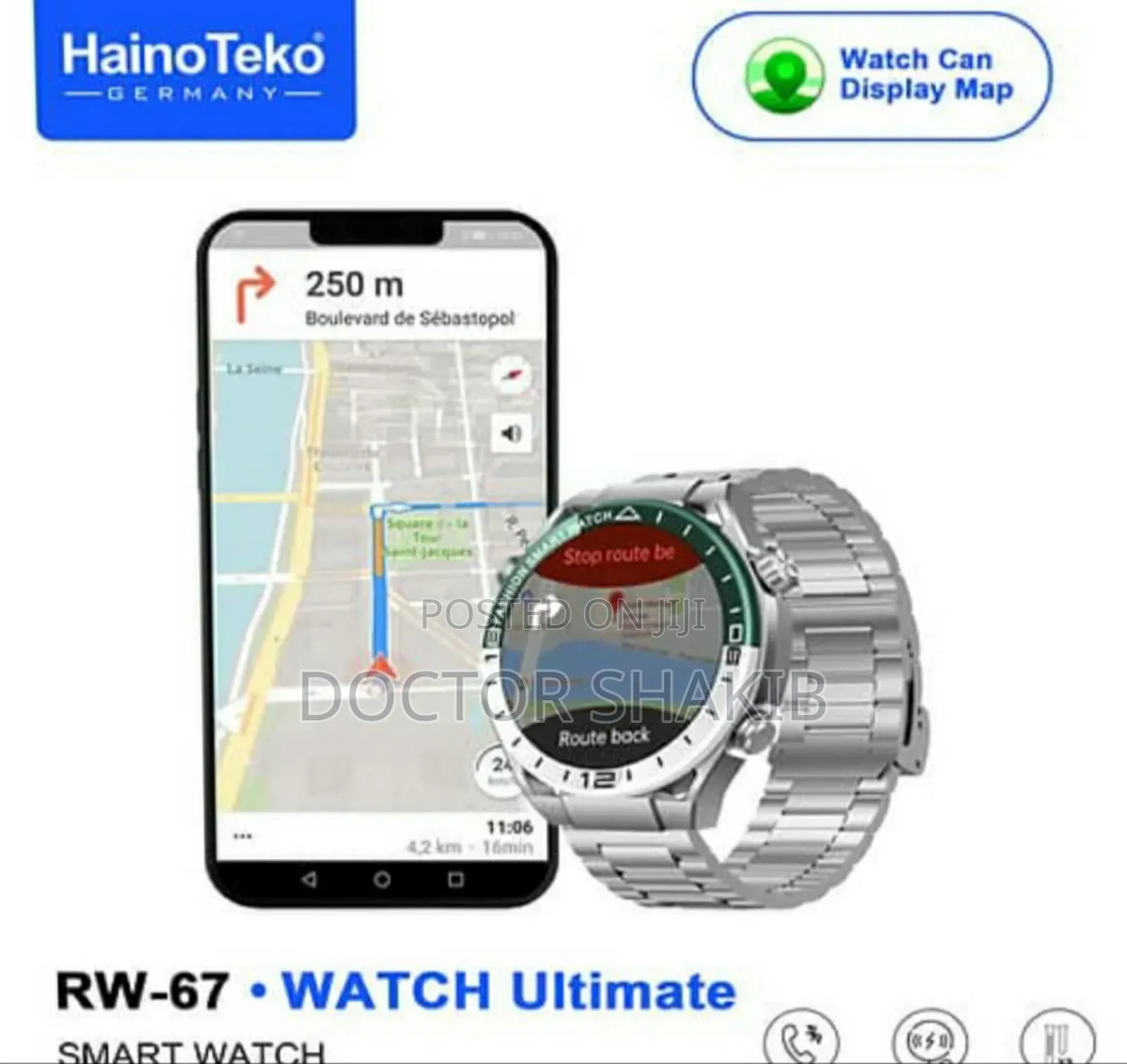 Haino Teko Germany Rw-67 Stainless Steel Fitness Watch