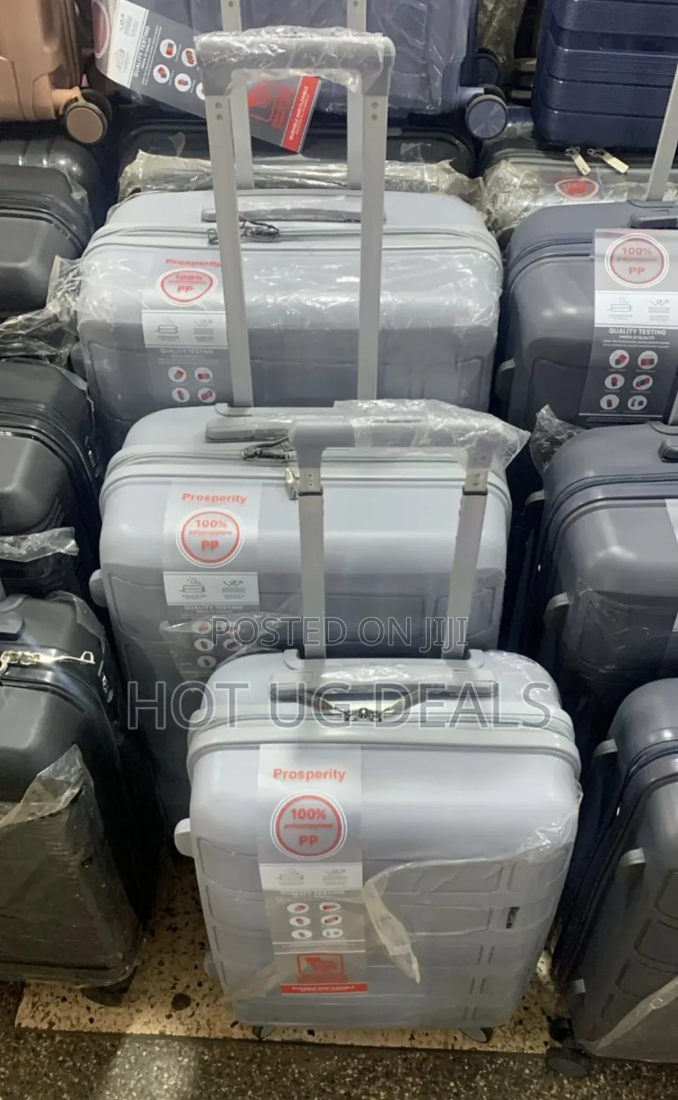 Set Of 3 In 1 Rubber Travel Waterproof Suitcase (S, M, L)