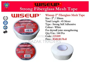 Self-Adhesive White Fiberglass Mesh Tape for Cracks Holes