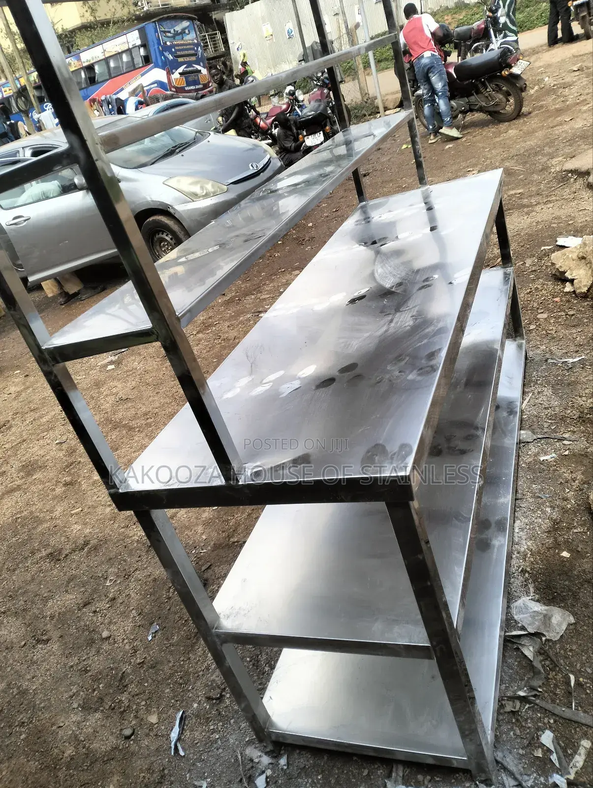 Stainless Steel Table With Rack