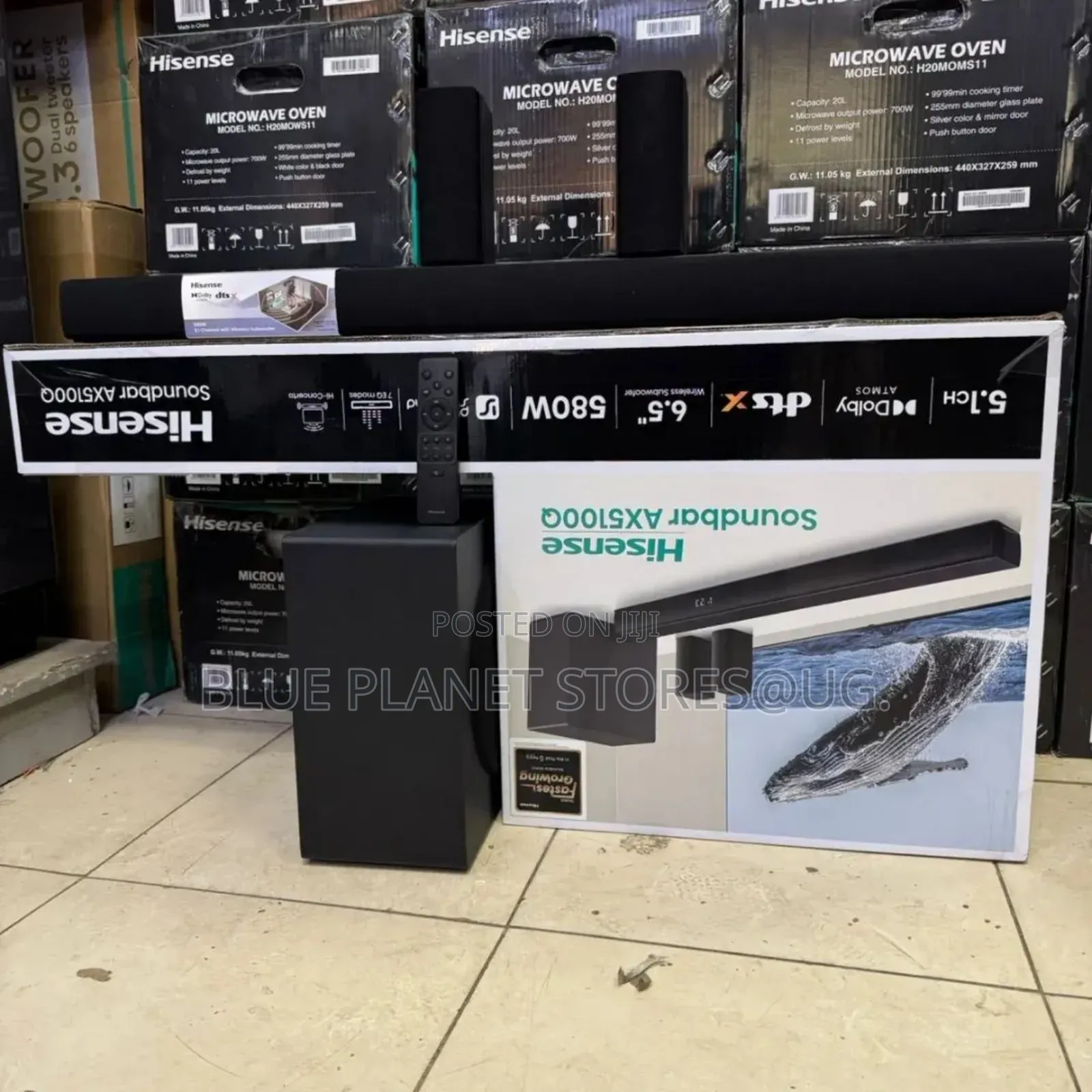 Hisense 5.1ch Dolby Atmos Soundbars \\ 580w \\ Ax5100q