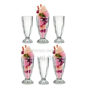 Set Of 6 Milkshake/Ice-cream Glasses