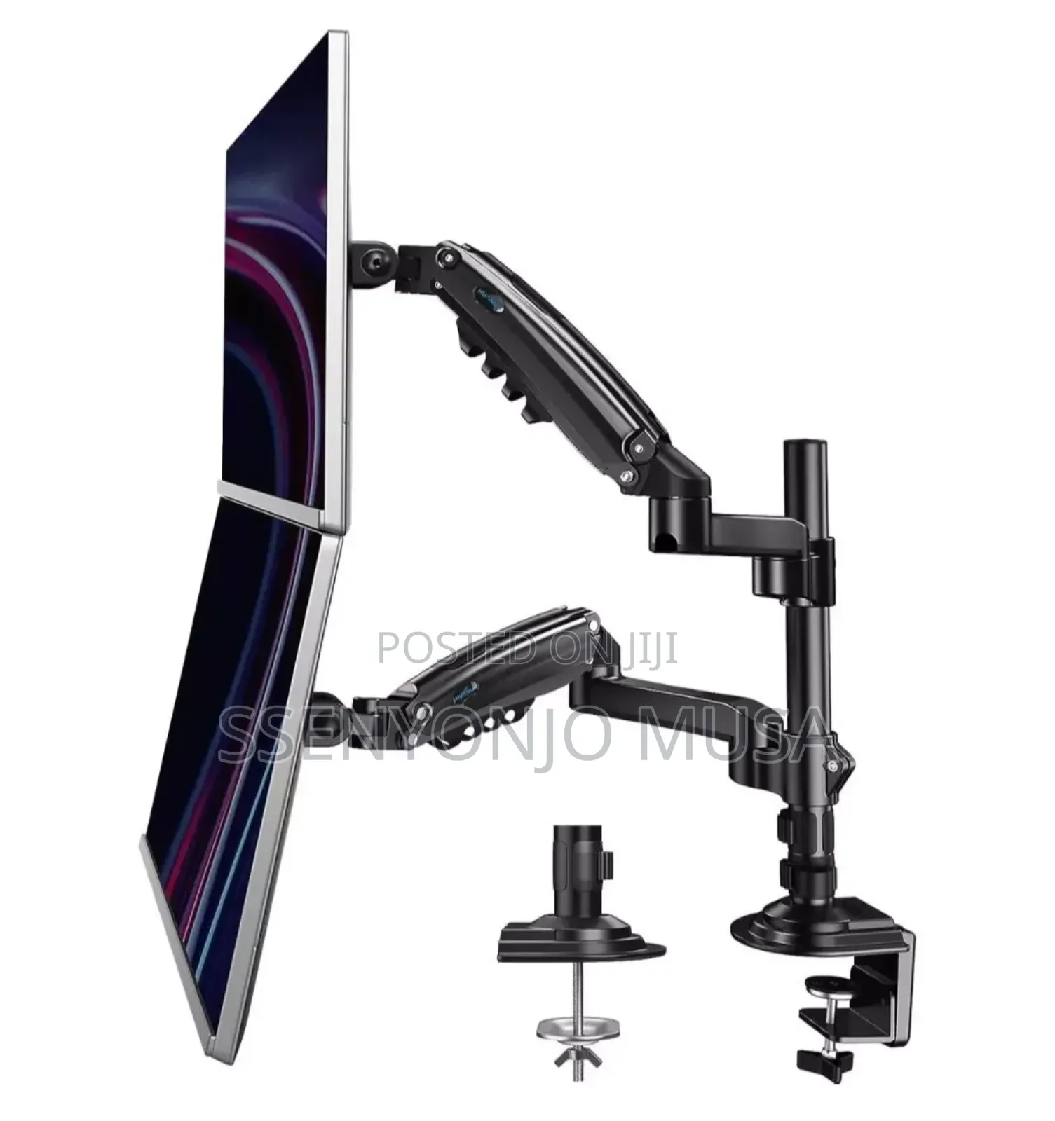Dual Monitor Stand With Gas Spring Full-Range Motion