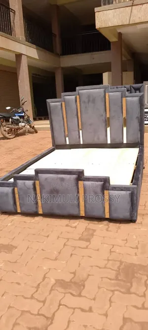 Five by Six Gray Fabric Bed With 8 Stickers