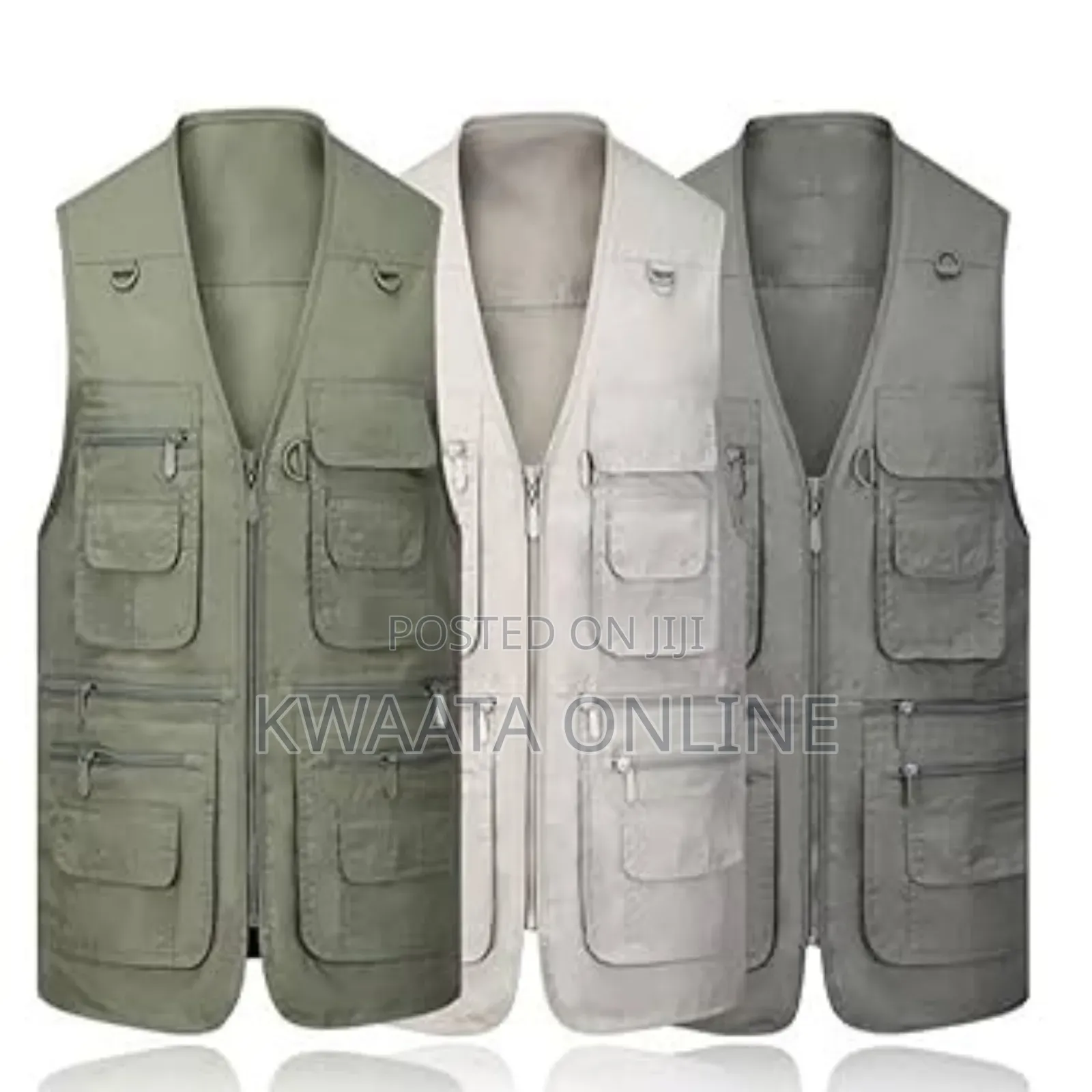 Multi Pocket Press Jacket Journalist Camping Zipper Vest