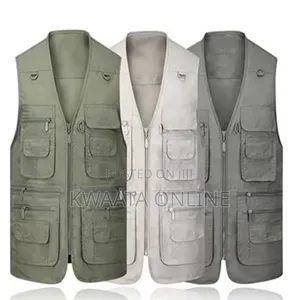 Multi Pocket Press Jacket Journalist Camping Zipper Vest