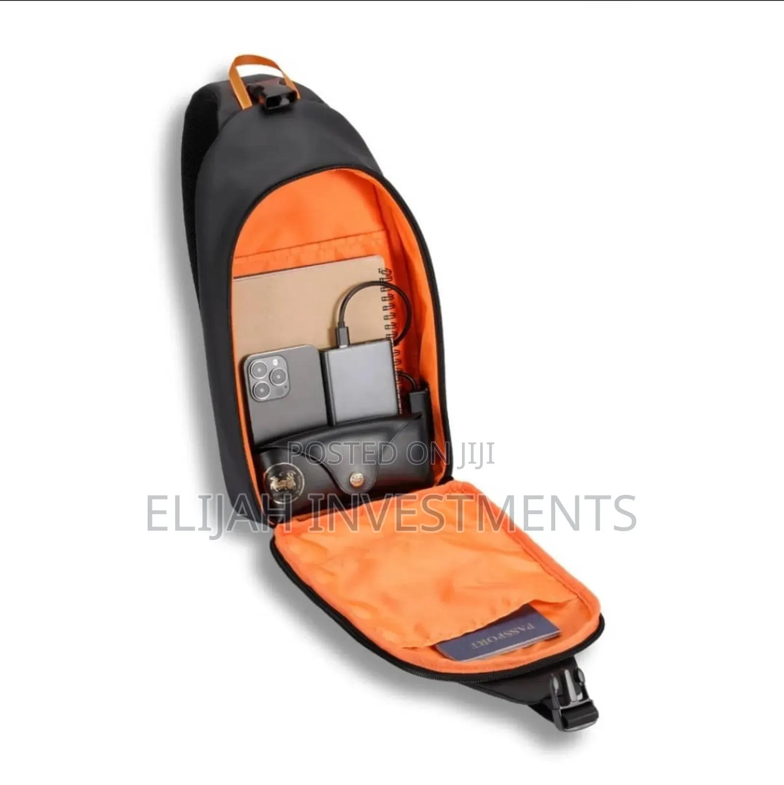 Porodo Gaming Water-Resistant Pu Sling Bag With Usb-C Port