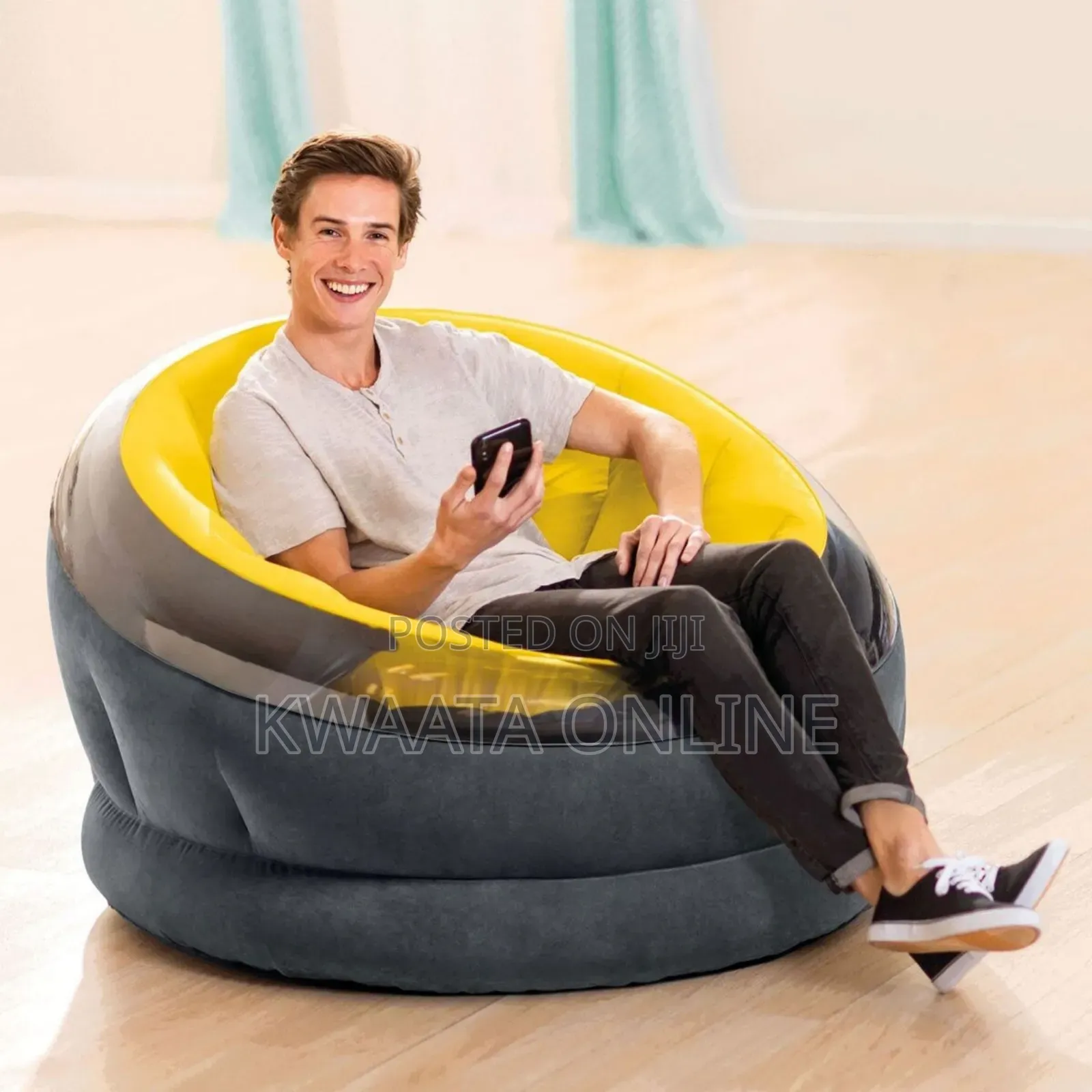 1 Piece Intex Inflatable Chair With Pump 1.12mx1.09mx69cm