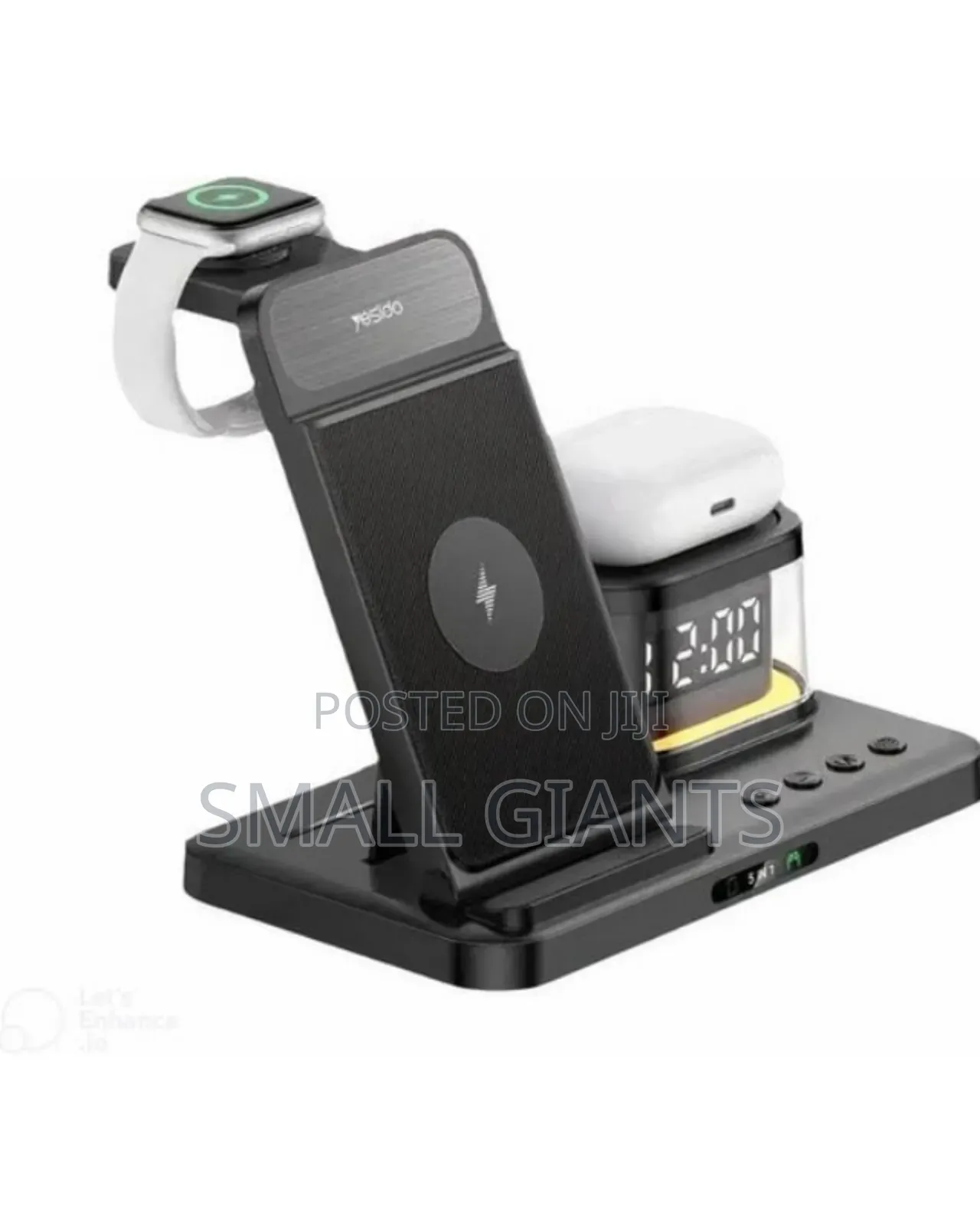 Yesido Ds22 5-in-1 Wireless Charger With Clock