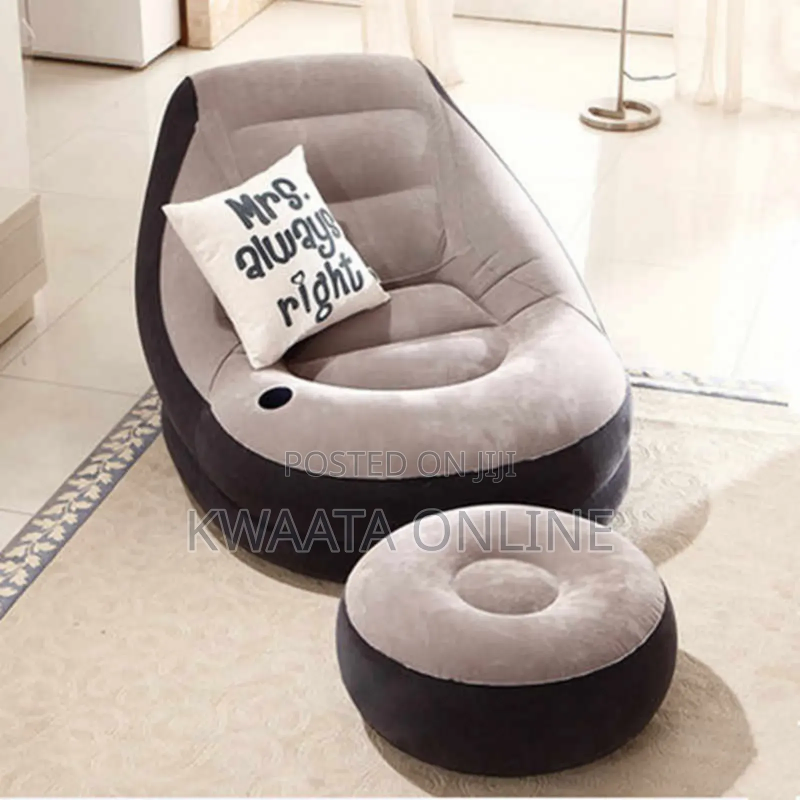 Intex Inflatable Seat With Ottoman Footrest and Pump