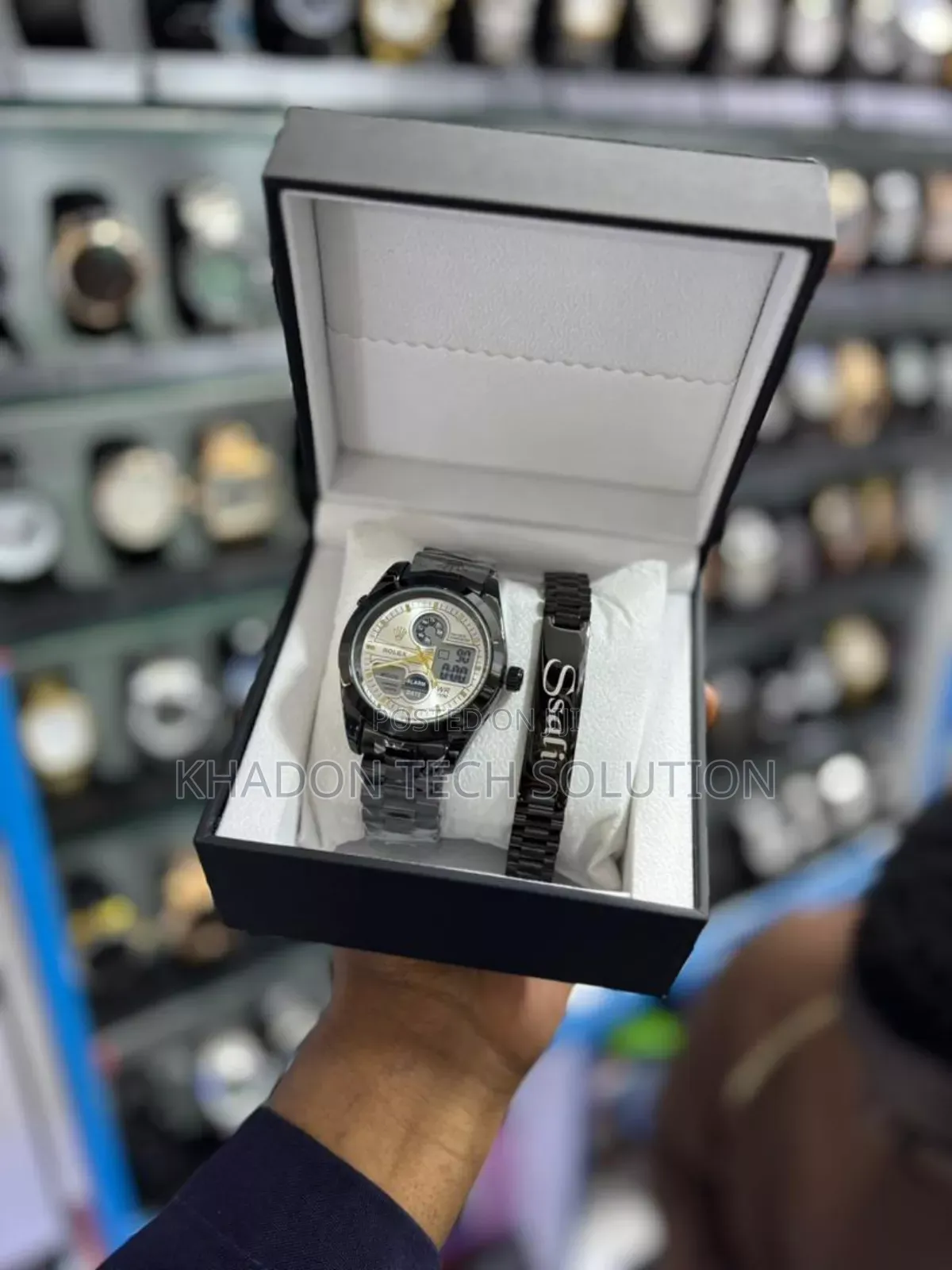 Rolex Watch With Chronograph and Customirized Bleslet