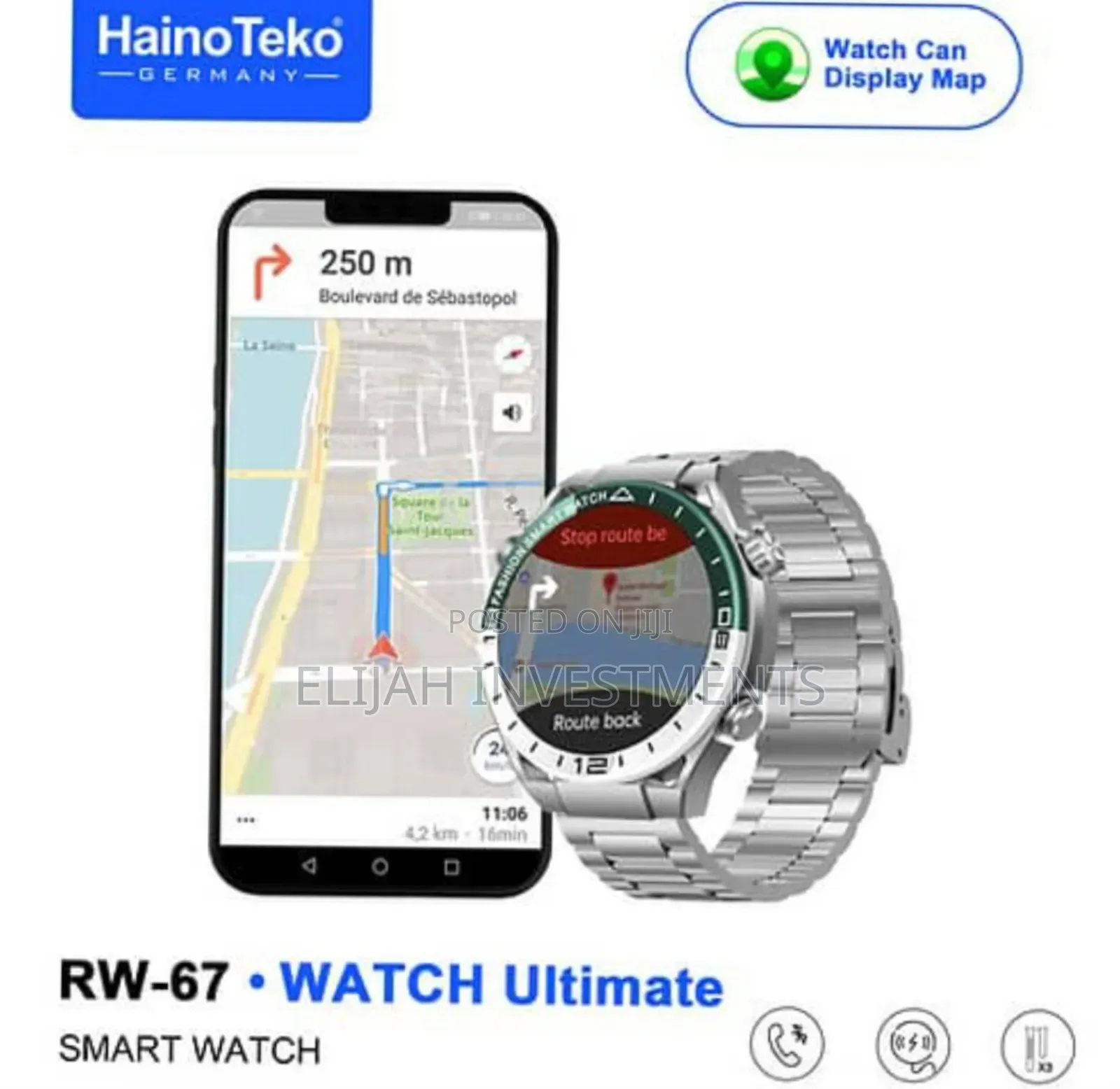 Haino Teko Germany Rw-67 Stainless Steel Fitness Watch