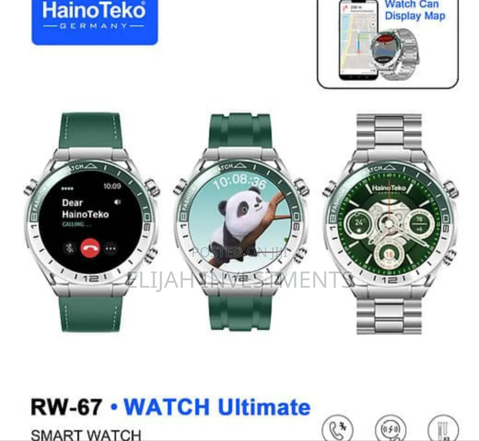 Haino Teko Germany Rw-67 Stainless Steel Fitness Watch