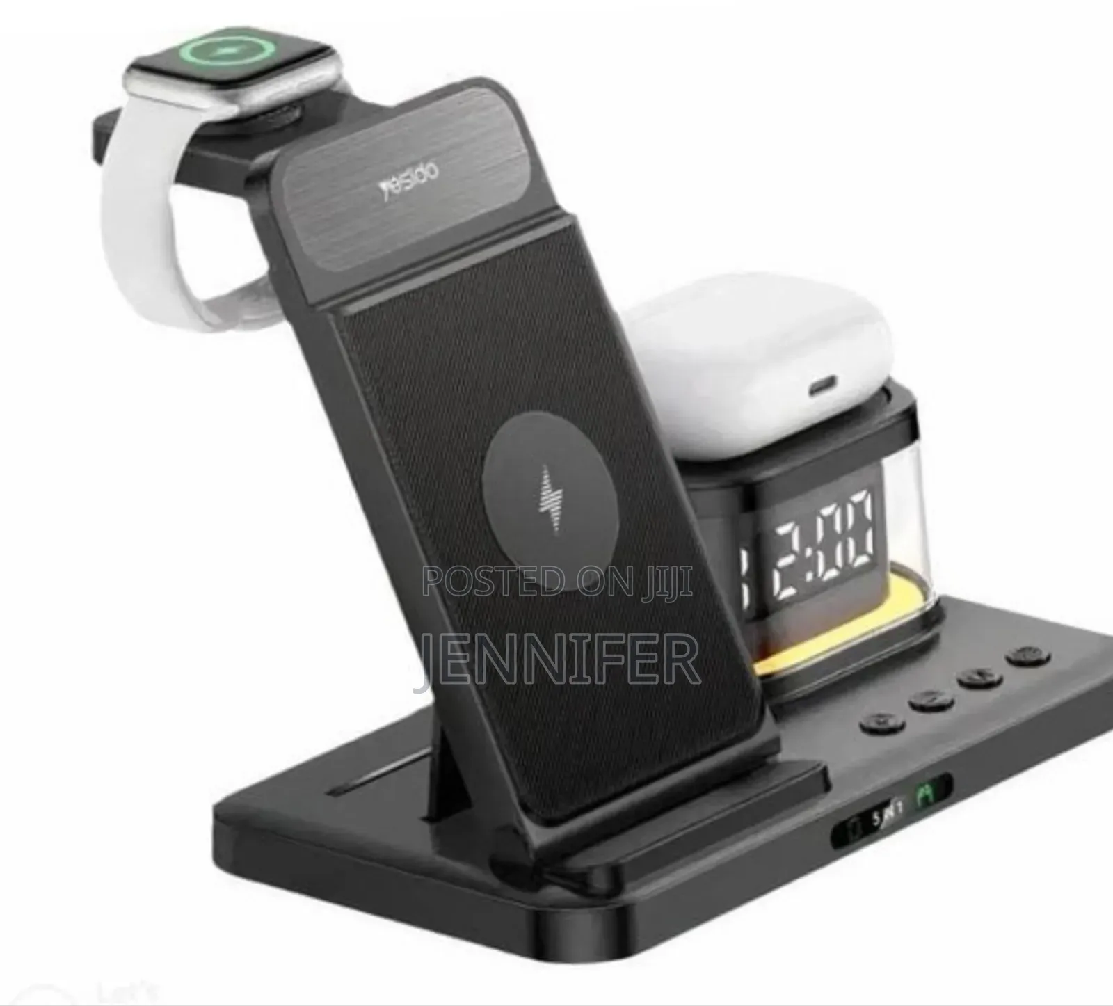 Yesido Ds22 5-in-1 Wireless Charger With Clock