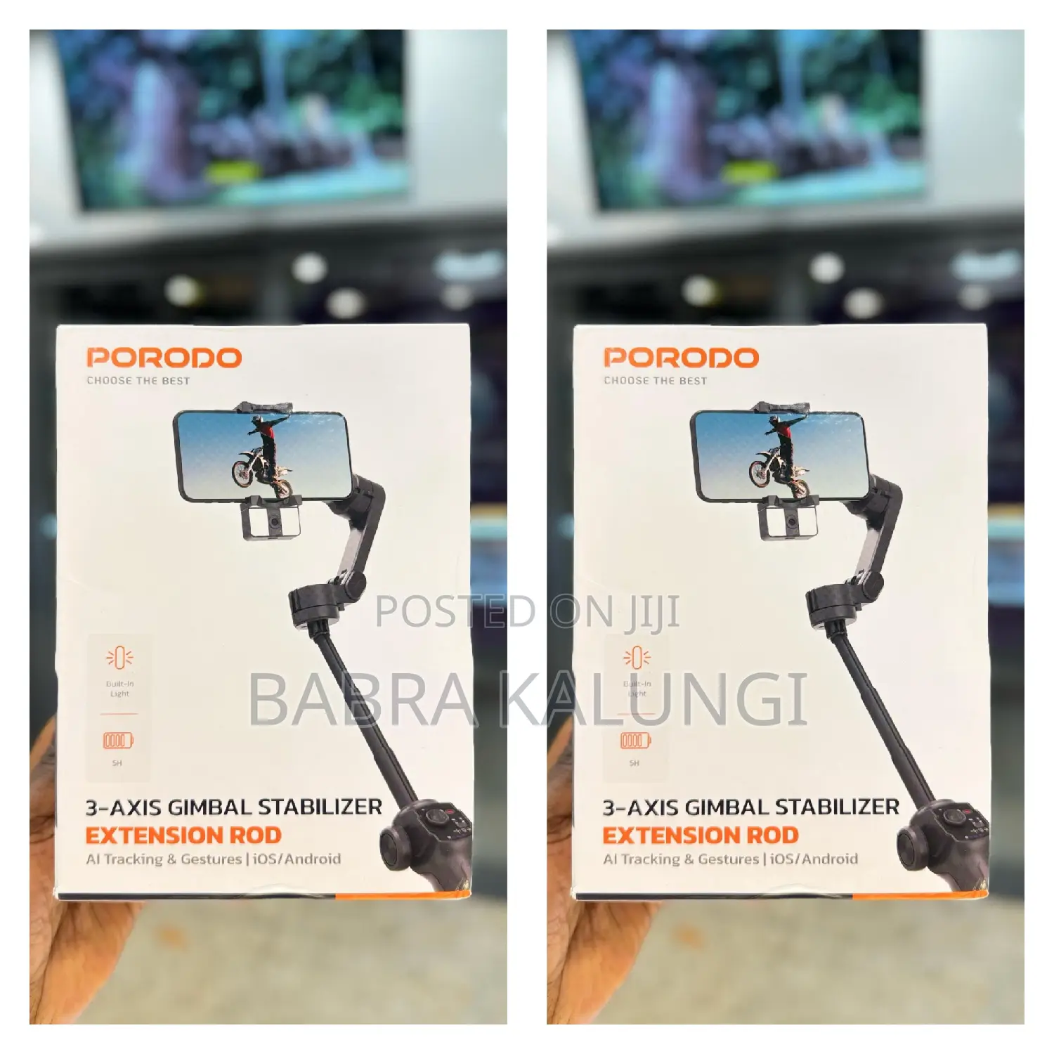 Foldable Porodo Gimbal Stabilizer