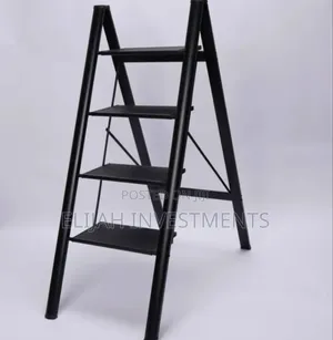 Foldable Ladder 4-Steps Black