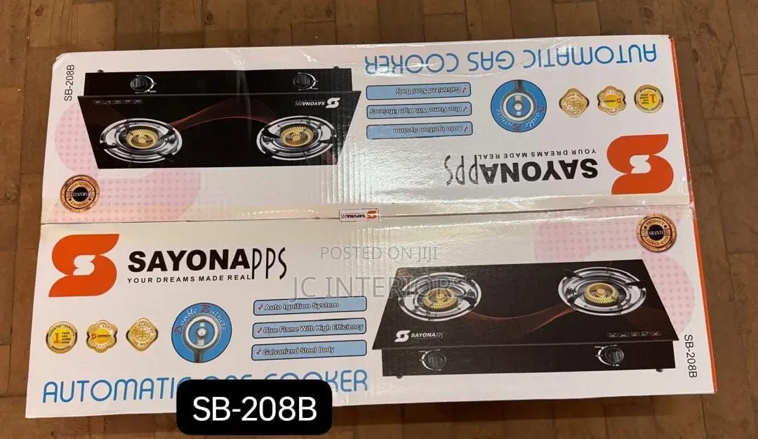 Sayona Double Glass Gas Burner at 140,000