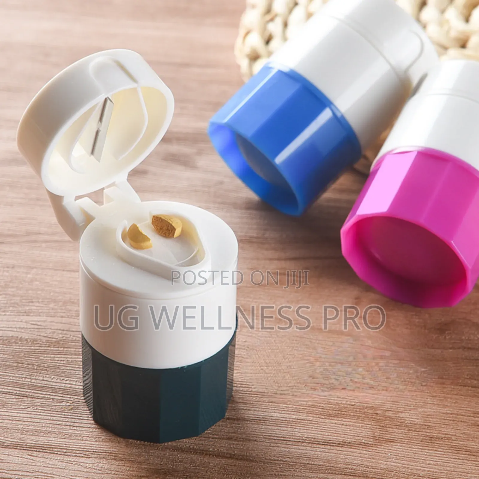 Portable Pill Grinder Splitter Kit - 3-in-L With Storage