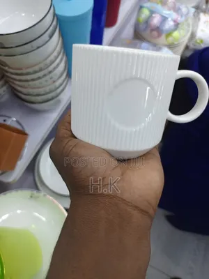 Ribbed Ceramic Mug. 12pcs