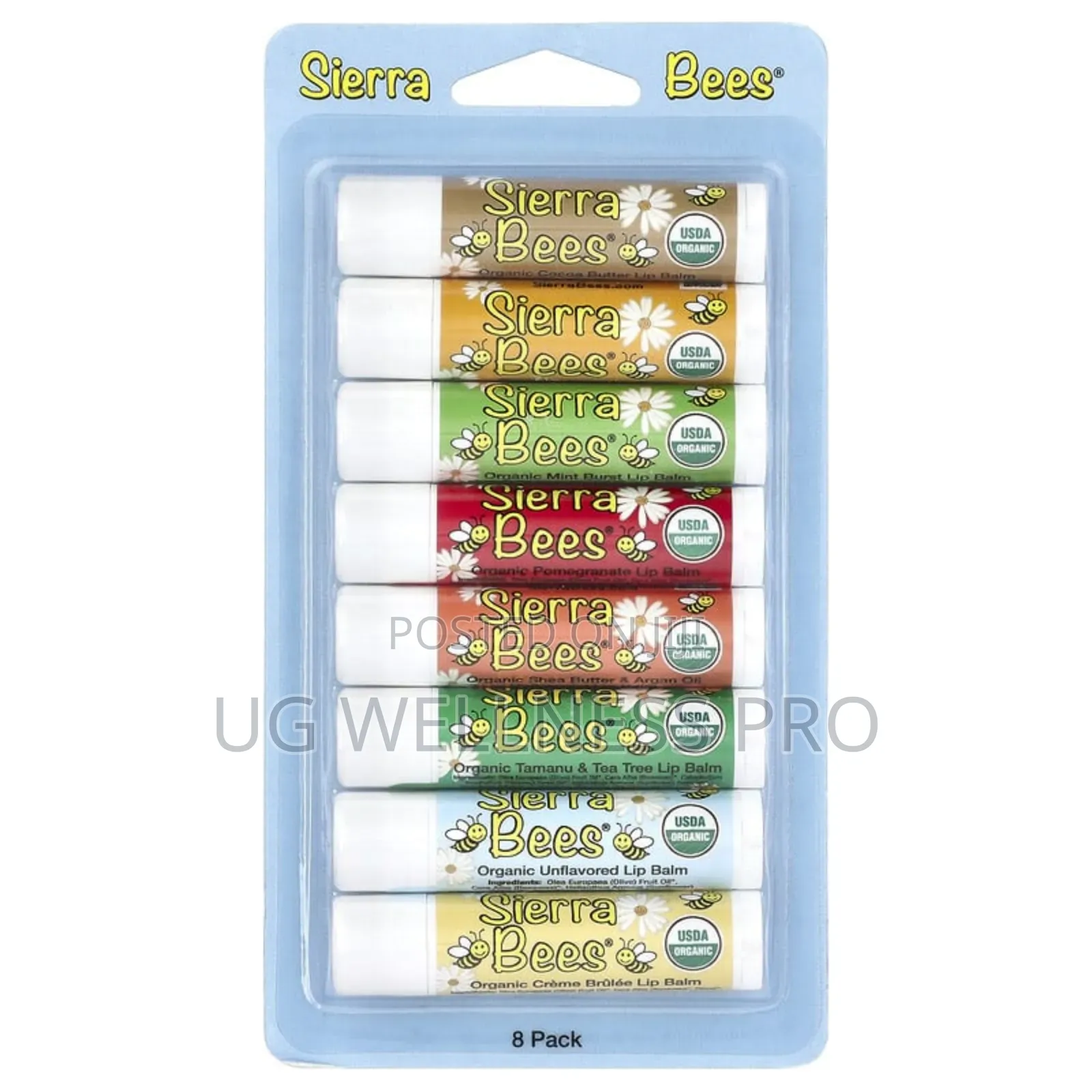Sierra Bees, Organic Lip Balms Combo Pack, 8 Pack, 4.2g