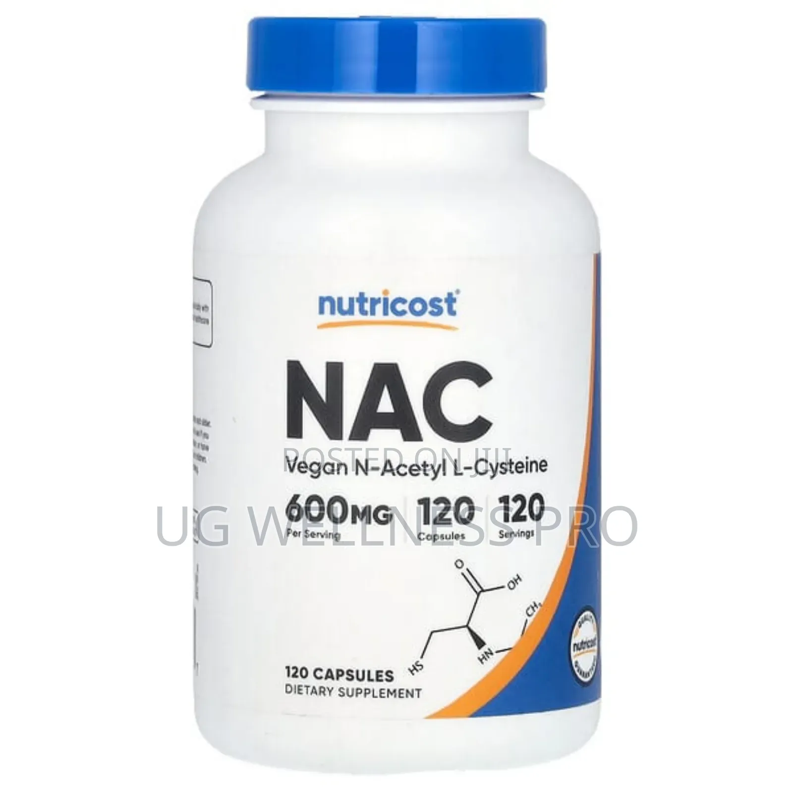 Nutricost, Nac, Vegan N-Acetyl L-Cysteine, 600 Mg, 120 Caps