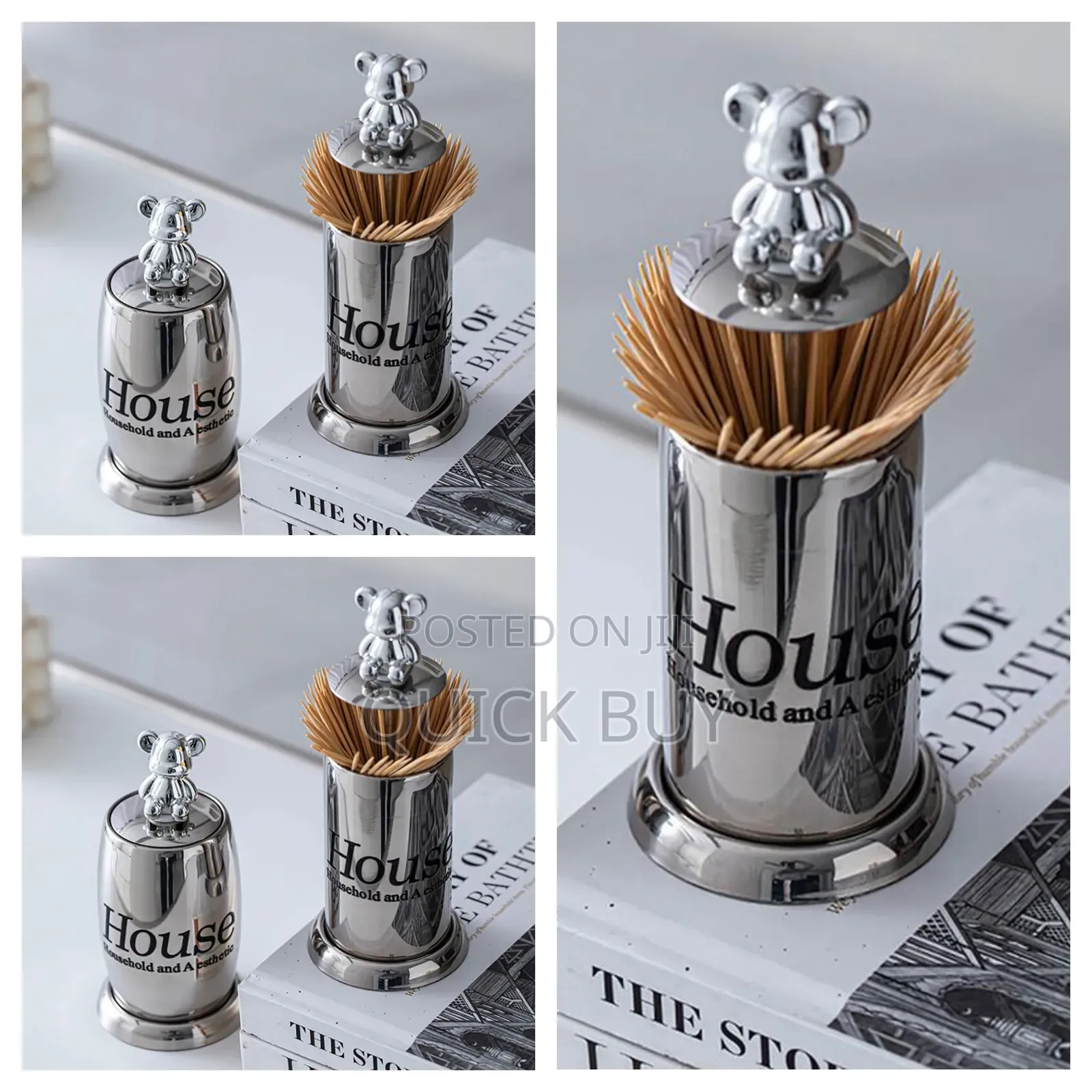 Cute Bear-Themed Toothpick Holder