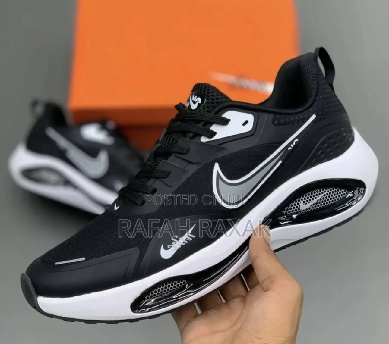 Original Nike Air Max Zoom Black/White Running Sneakers