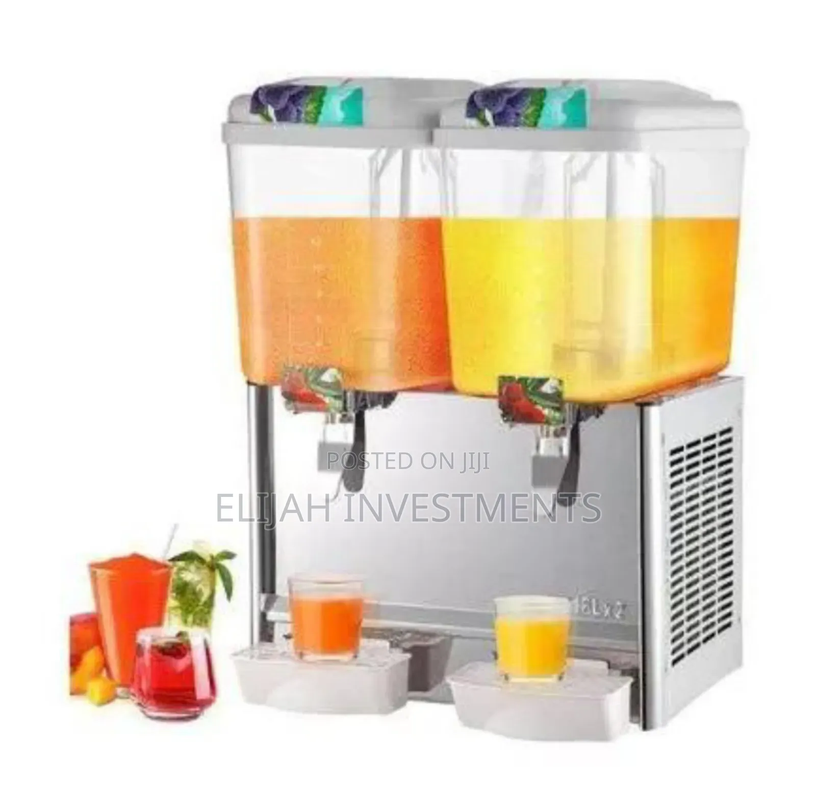 Double Tank Electric Commercial Juicer Dispenser
