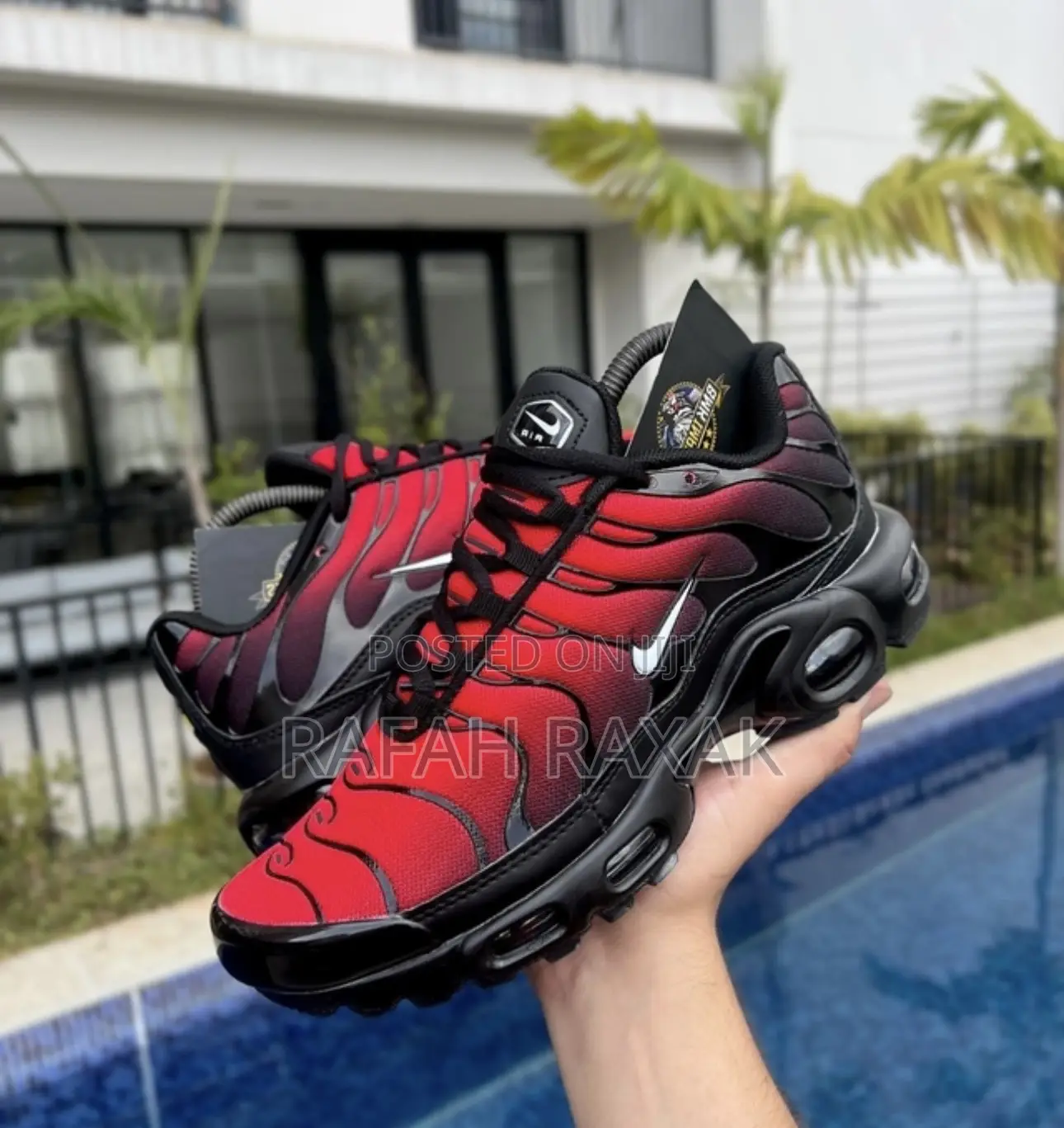 New Nike Tn Air Max Plus Red/Black Sneakers