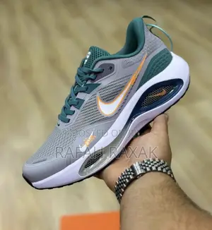 Original Classic Grey/Green Nike Air Max Zoom Trainer Shoes